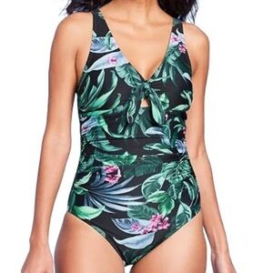 NEW One Piece Swimsuit size Large 14 Tummy Control